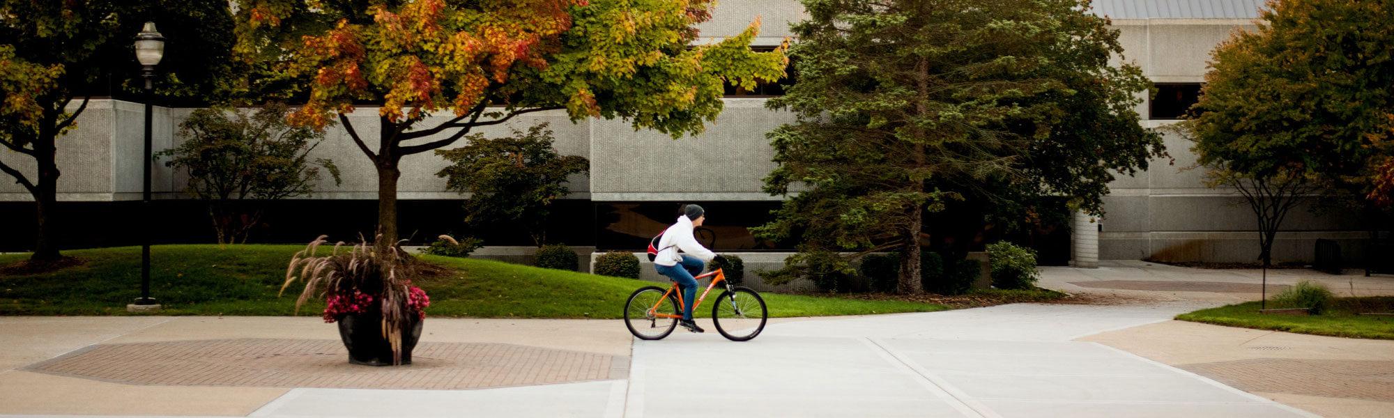 biking on campus